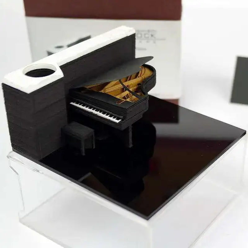 Omoshiroi Block 3D Memo Pads Santorini 3D Notepad Love Sea 3D Sticky Note Cubes Mini Pen Holder Office Accessories Birthday Gift