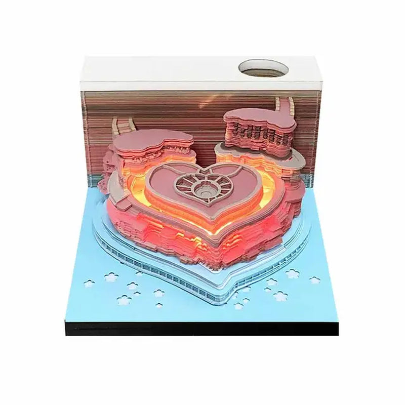 3D Notepad Green Treehouse 3D Calendar 2024 3D Memo Pad Block Notes Offices Paper Notes Christmas Birthday Gifts